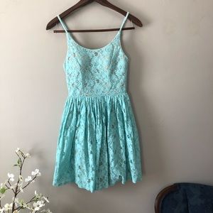 Lace dress with built-in bra